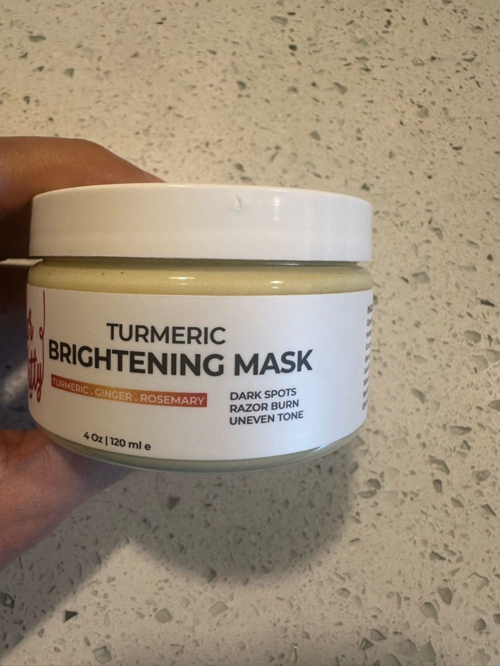 Turmeric Brightening Mask - Yellow Cream Jar